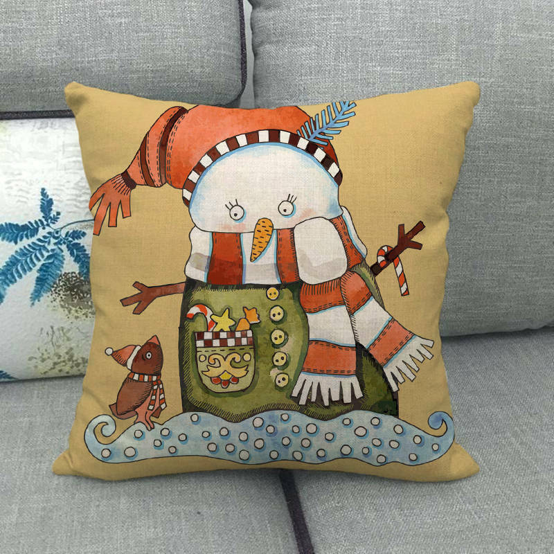 18" Cojines Merry Xmas Couch Throw Pillow Cover Case Home Sofa Decor Pillowslip Bowlift