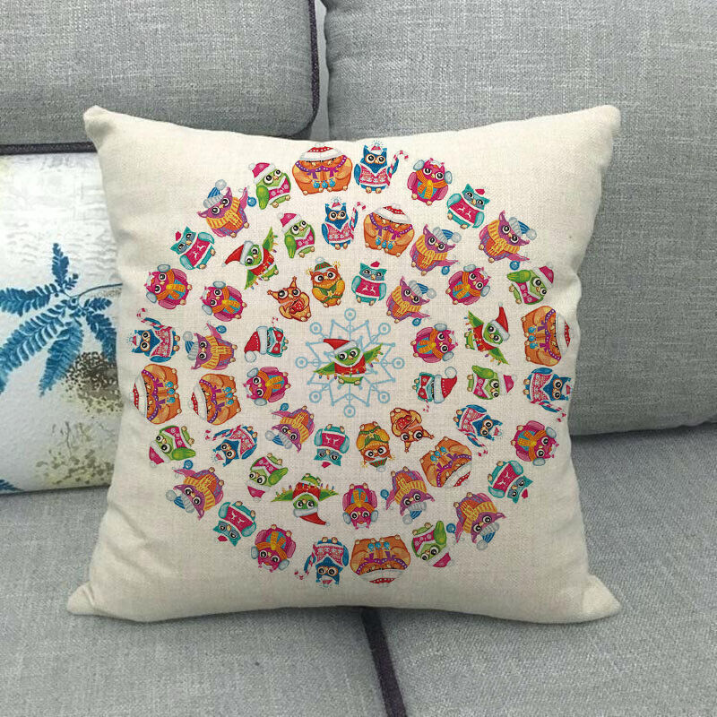 18" Cojines Merry Xmas Couch Throw Pillow Cover Case Home Sofa Decor Pillowslip Bowlift