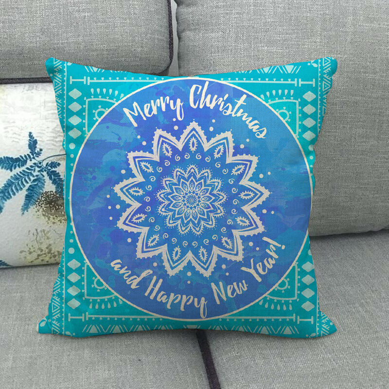 18" Cojines Merry Xmas Couch Throw Pillow Cover Case Home Sofa Decor Pillowslip Bowlift