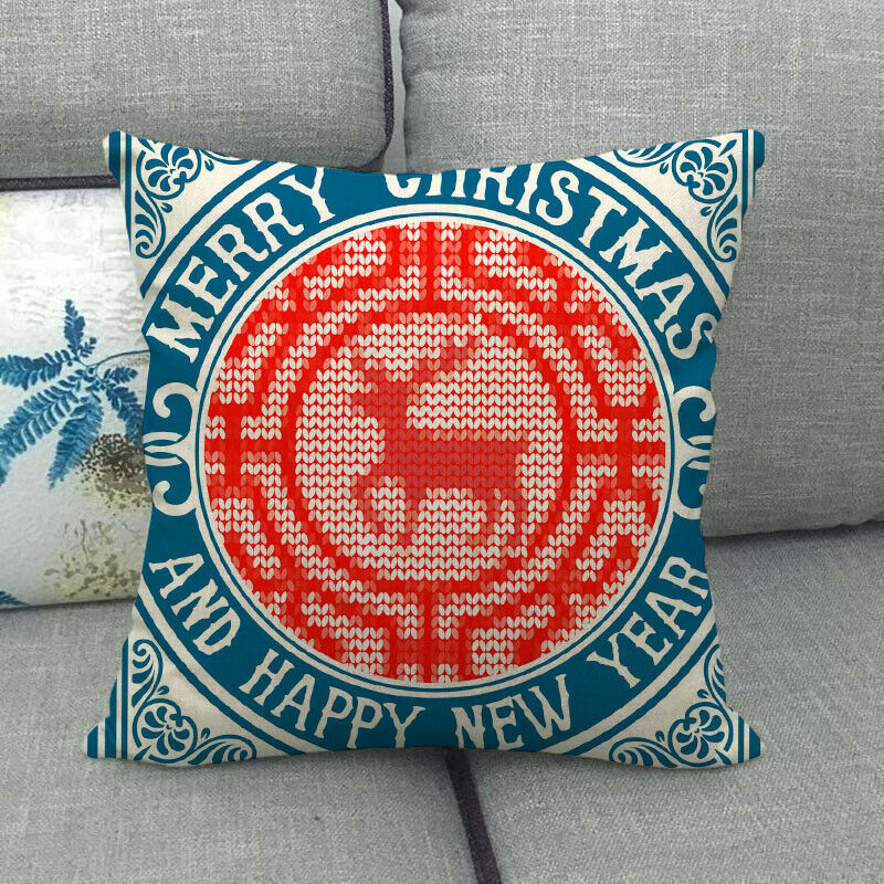 18" Cojines Merry Xmas Couch Throw Pillow Cover Case Home Sofa Decor Pillowslip Bowlift