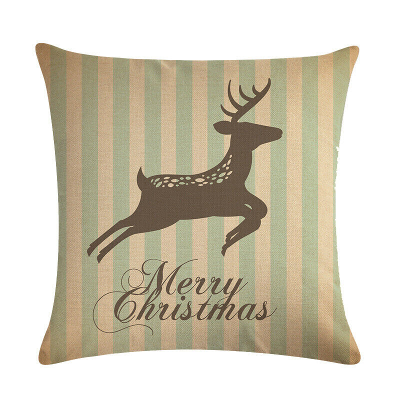 18" Cojines Merry Xmas Couch Throw Pillow Cover Case Home Sofa Decor Pillowslip Bowlift