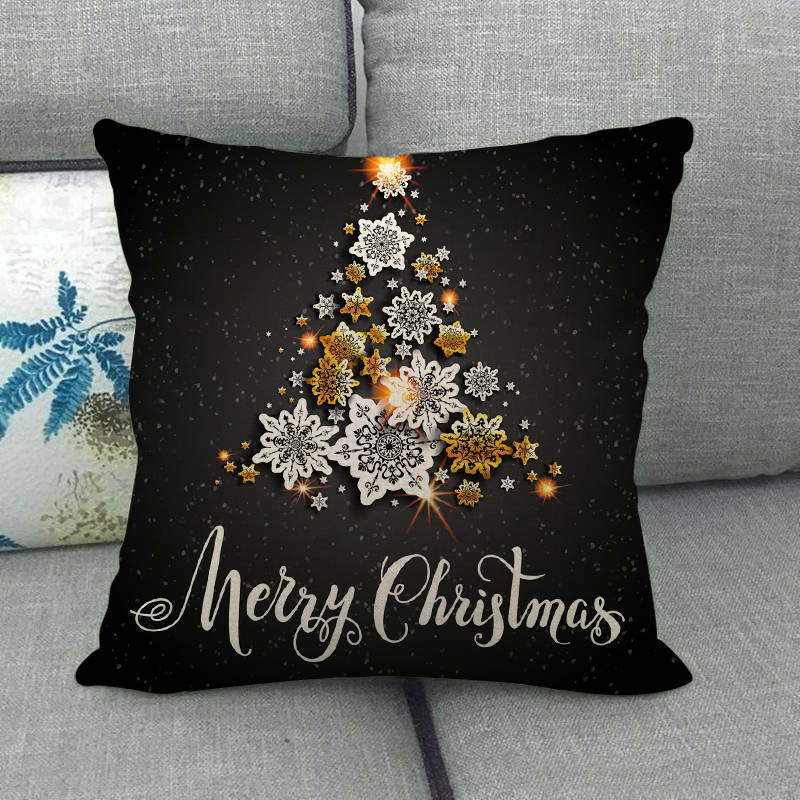 18" Cojines Merry Xmas Couch Throw Pillow Cover Case Home Sofa Decor Pillowslip Bowlift