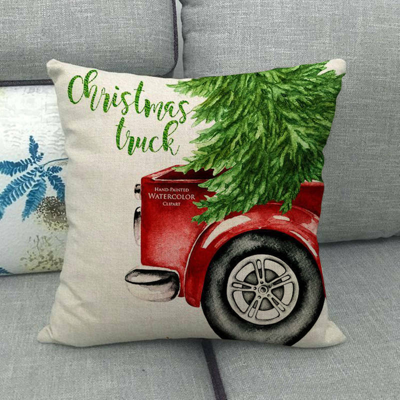 18" Cojines Merry Xmas Couch Throw Pillow Cover Case Home Sofa Decor Pillowslip Bowlift