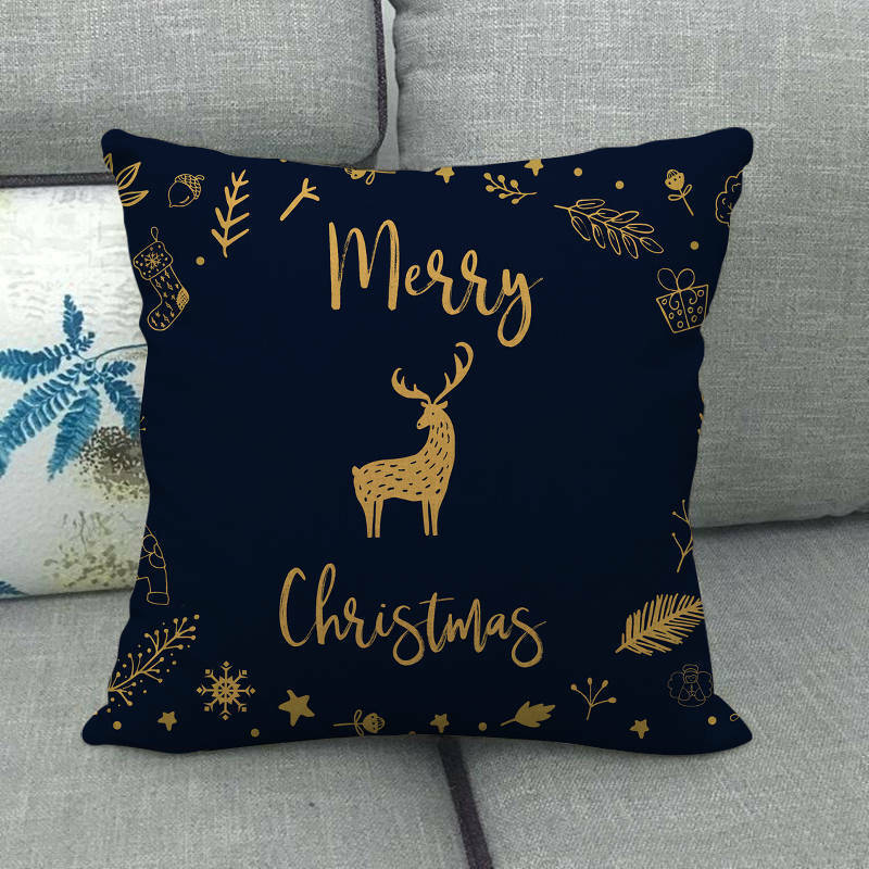 18" Cojines Merry Xmas Couch Throw Pillow Cover Case Home Sofa Decor Pillowslip Bowlift