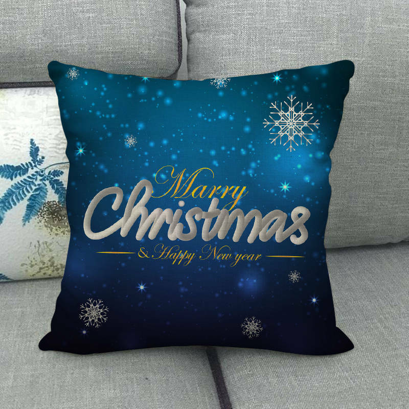 18" Cojines Merry Xmas Couch Throw Pillow Cover Case Home Sofa Decor Pillowslip Bowlift