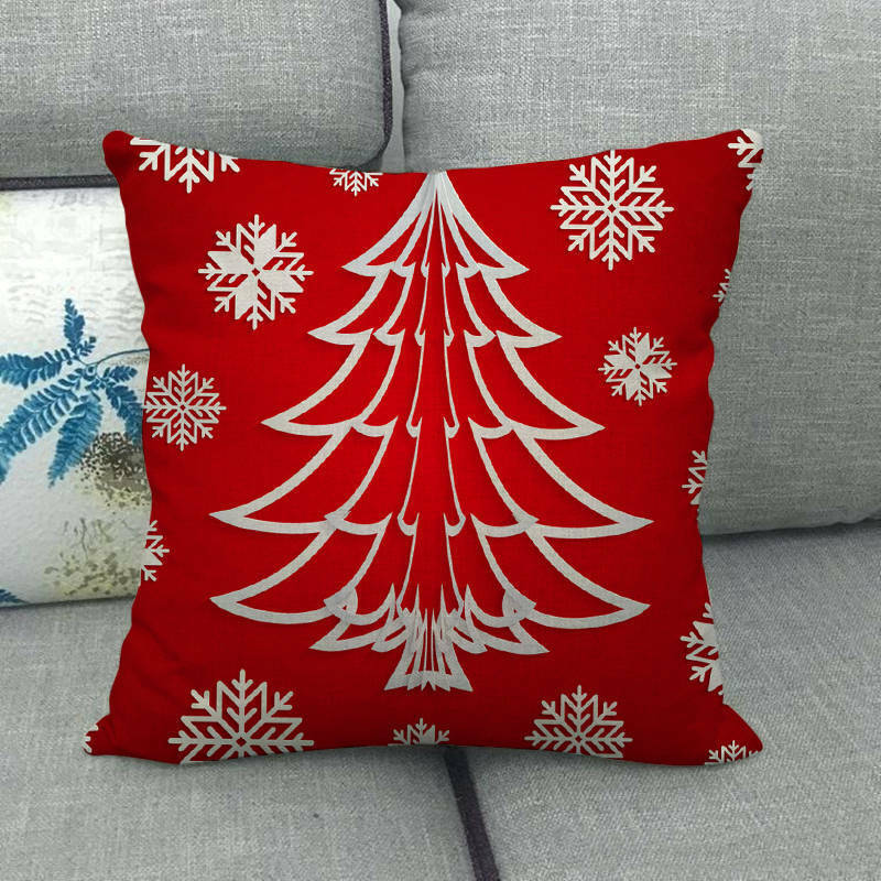 18" Cojines Merry Xmas Couch Throw Pillow Cover Case Home Sofa Decor Pillowslip Bowlift
