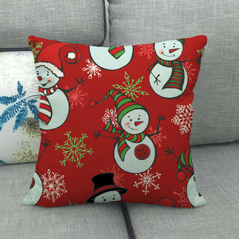 18" Cojines Merry Xmas Couch Throw Pillow Cover Case Home Sofa Decor Pillowslip Bowlift