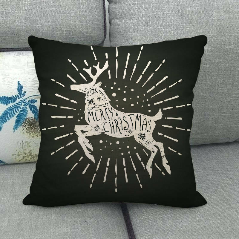 18" Cojines Merry Xmas Couch Throw Pillow Cover Case Home Sofa Decor Pillowslip Bowlift