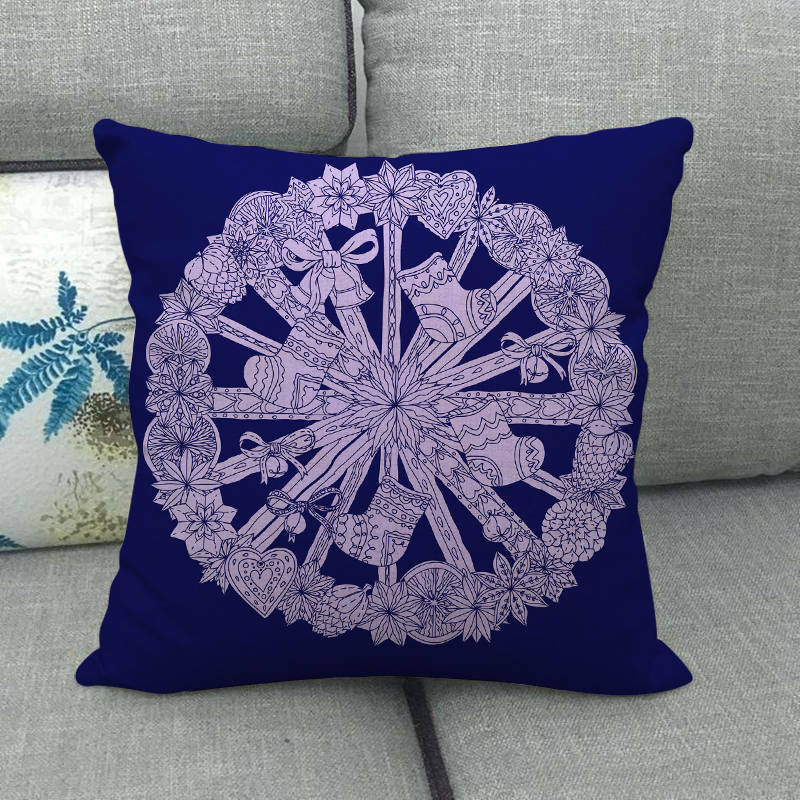 18" Cojines Merry Xmas Couch Throw Pillow Cover Case Home Sofa Decor Pillowslip Bowlift