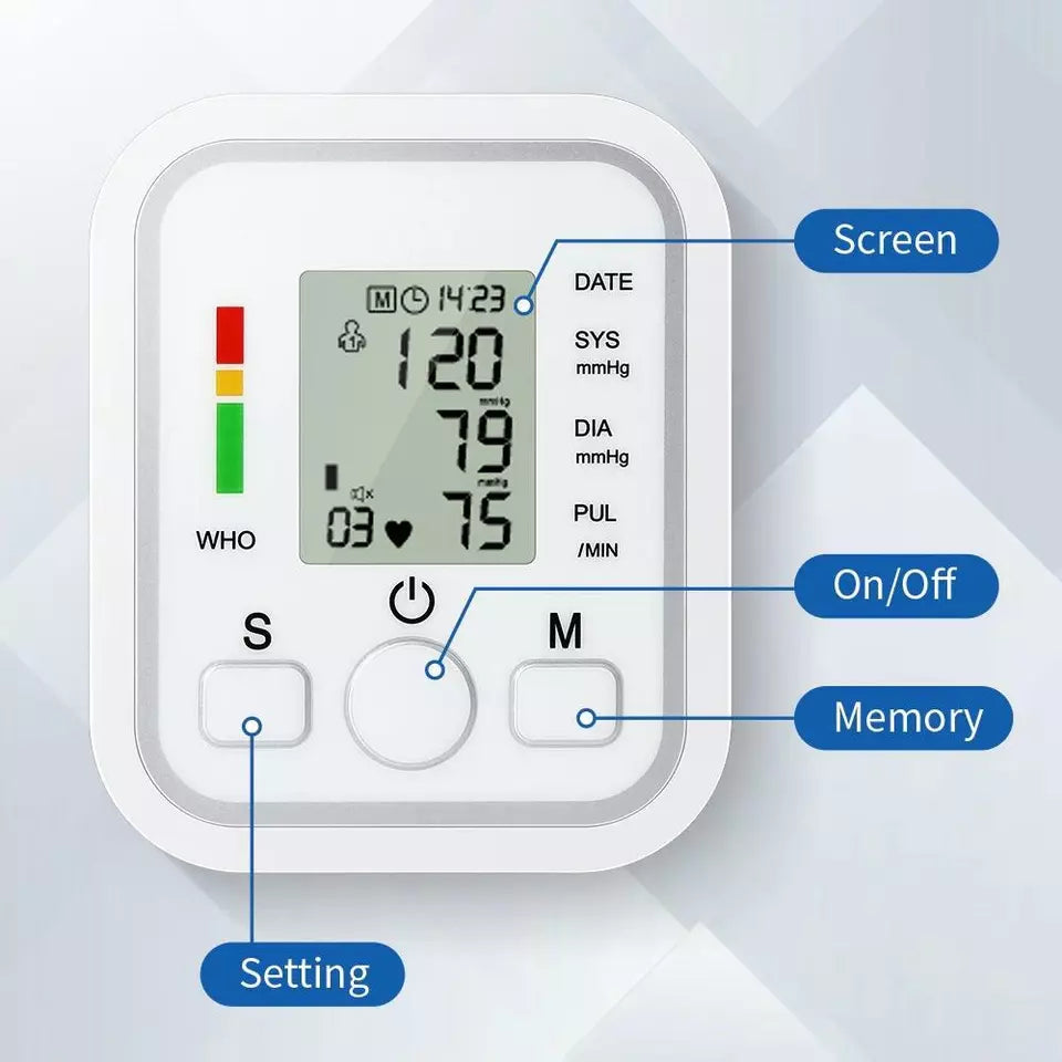 BowLift | Digital Blood Pressure Monitor | Fully Automatic, Intellisense Technology & Memory Function for Home and Travel Use