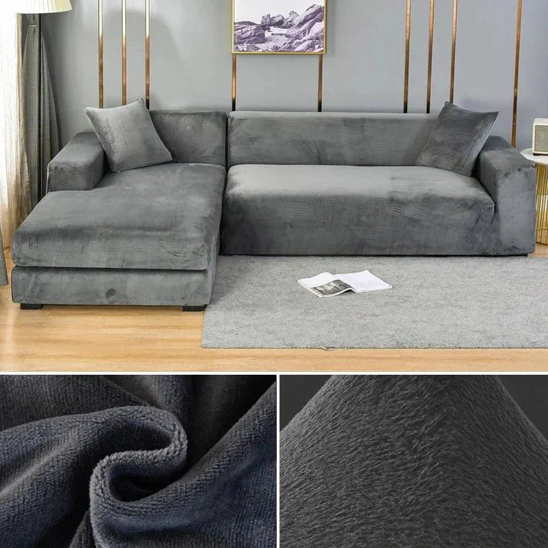 BowLift | Samtlux Velvet Sofa Cover – Elegant Stretch Fit for Luxurious Comfort and Protection
