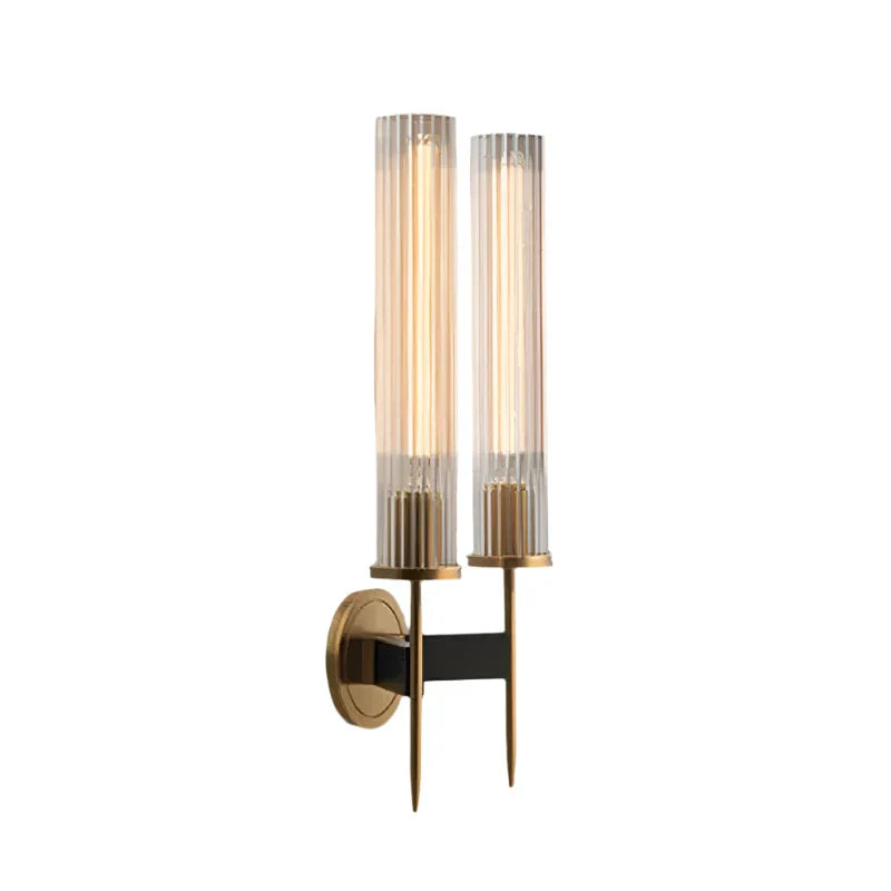 BowLift | Elegant Wall Lamp with Ribbed Glass and Brass Accent
