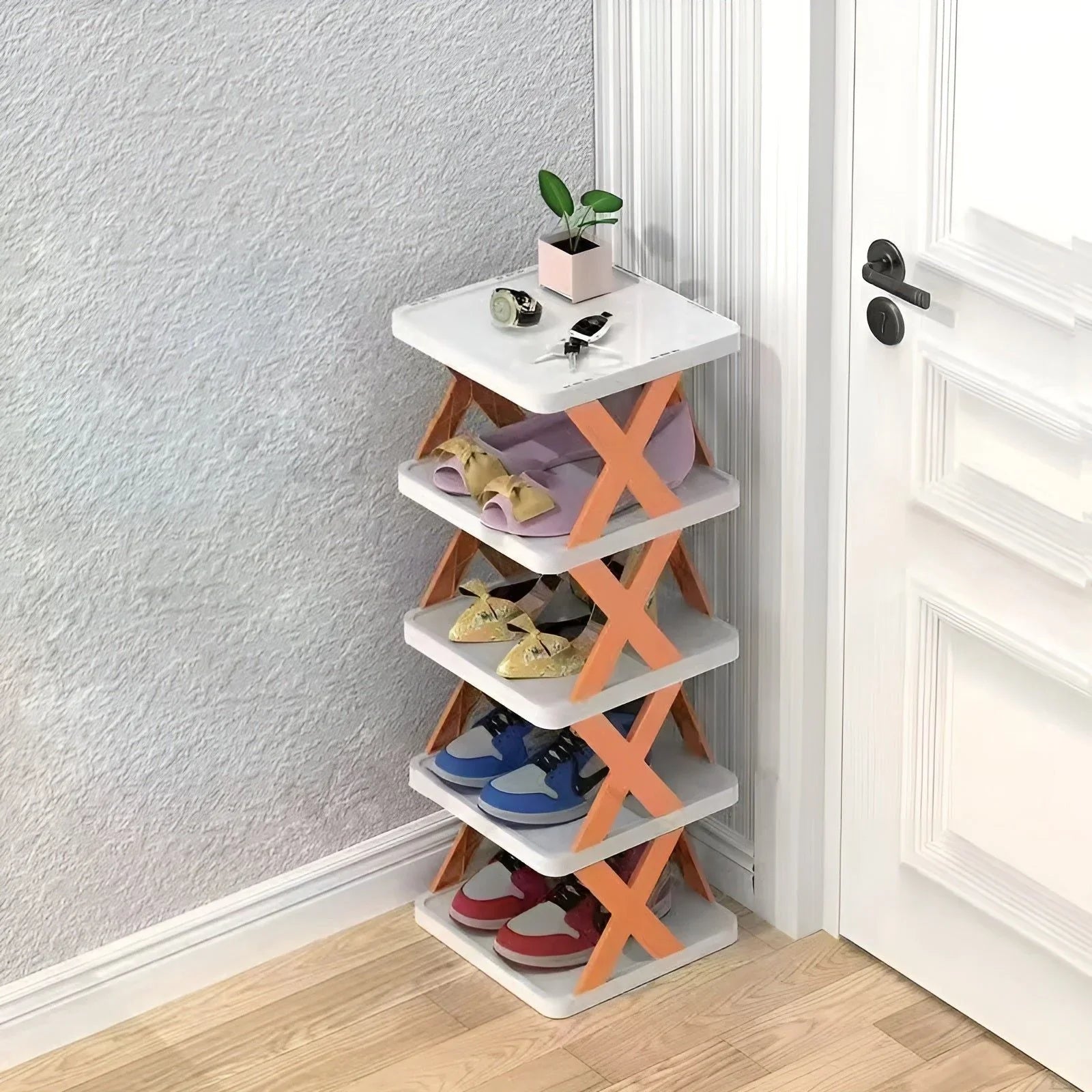 BowLift | Multifunctional and Foldable Shoe Rack for Space-Saving Storage
