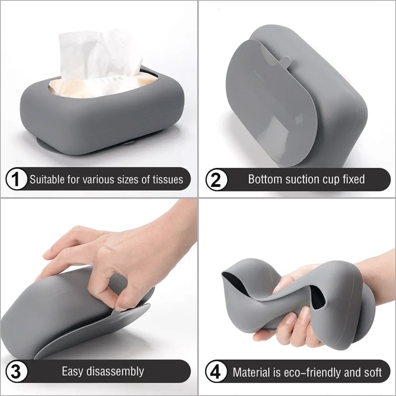 BowLift | Household Silicone Suction Cup Tissue Box