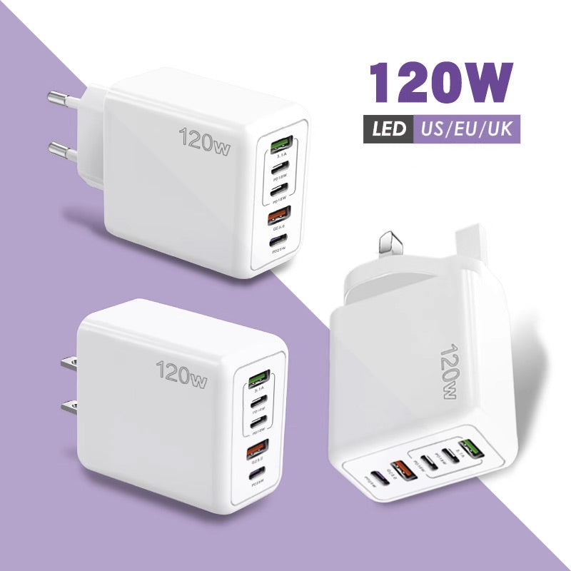 BowLift | 120W Fast Charger with 5 Ports⚡