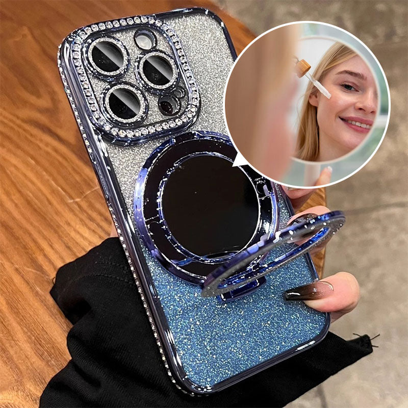 BowLift | Phone Case with Mirror Magnetic Stand Glitter