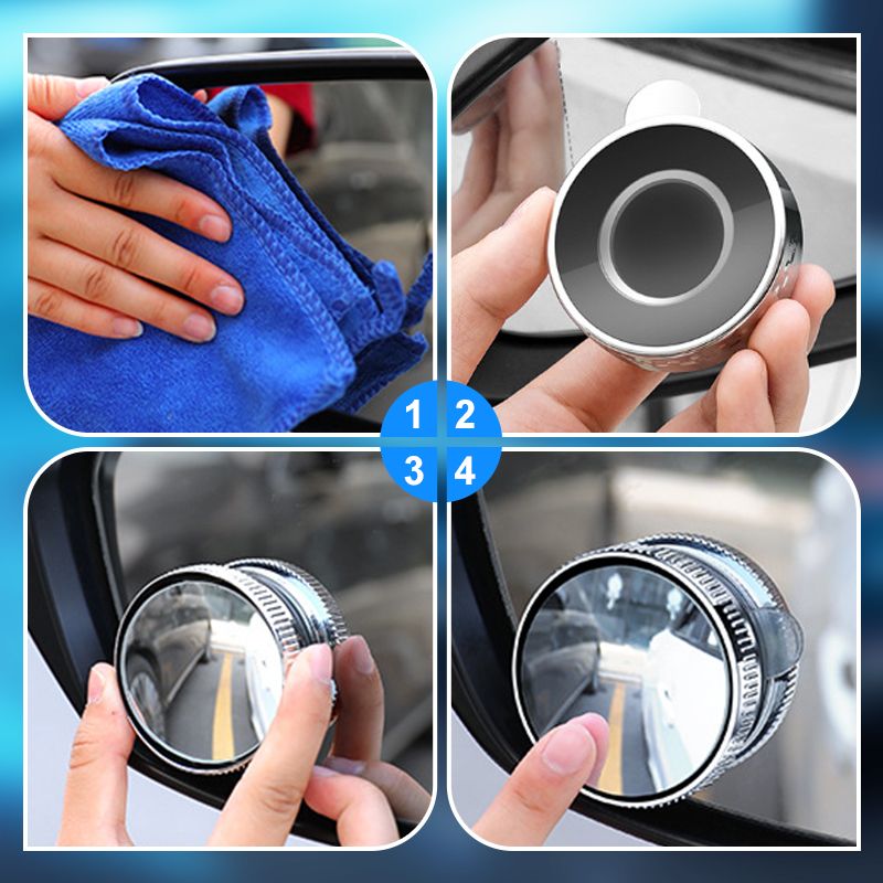 BowLift | 2 pcs suction cup mirrors for blind spot in car