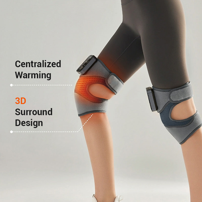 BowLift | Heated Knee Brace with Massage | Adjustable Thermal & Vibration Support | USB/Wall Powered