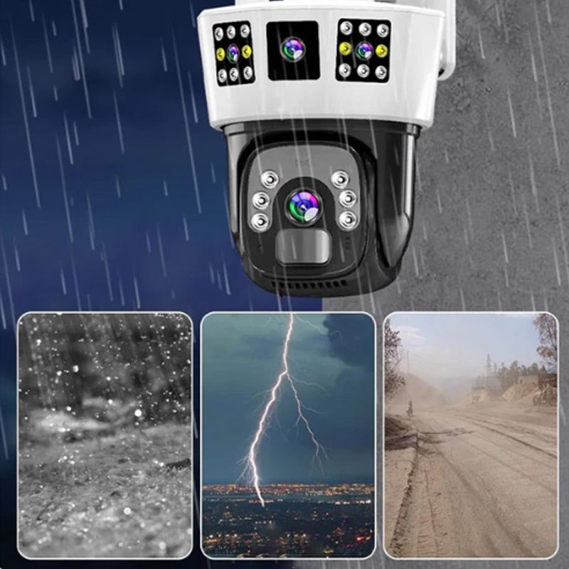 BowLift | 360° smart solar surveillance camera with three screens