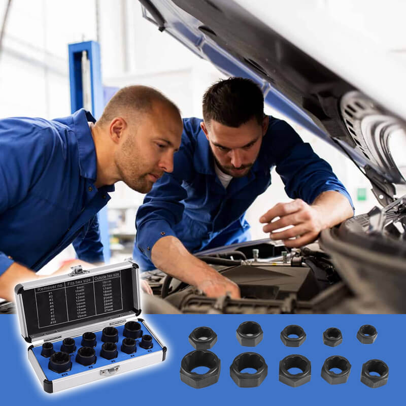 BowLift | 10 pcs. set with screw extractor for damaged screws