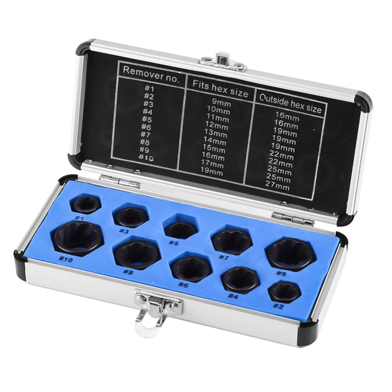 BowLift | 10 pcs. set with screw extractor for damaged screws