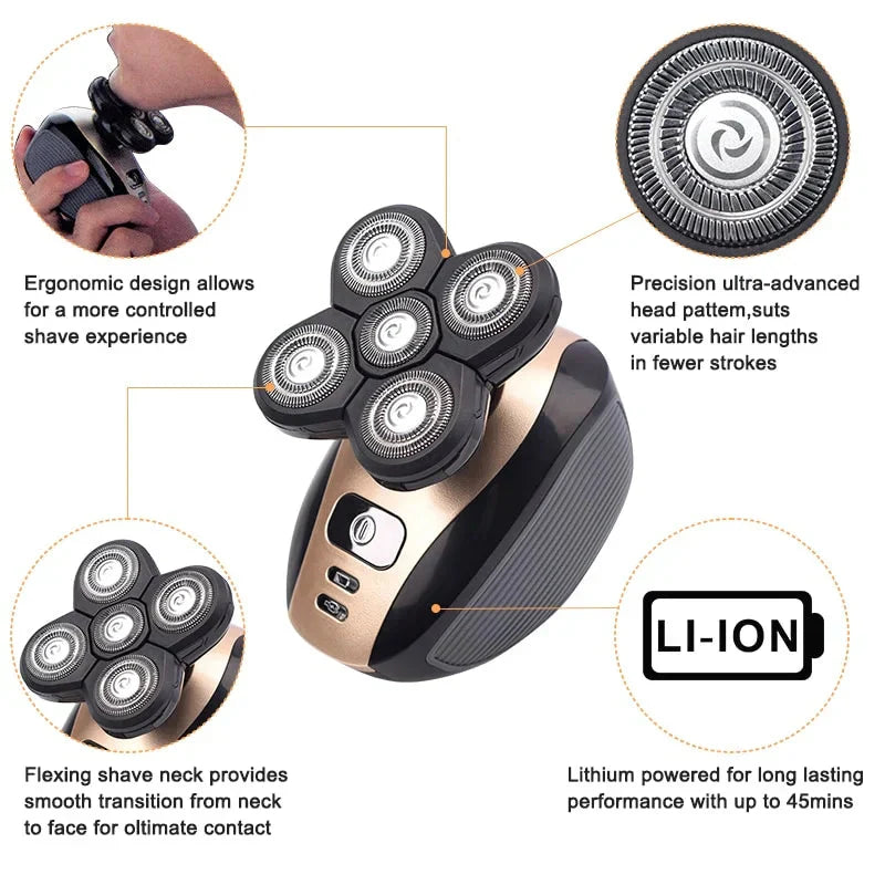BowLift | 5-in-1 multifunctional 4D electric shaver