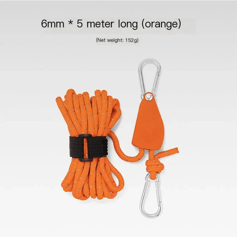 BowLift | Portable Adjustable Fix Tent High Strength Quick Release Pulley Camping Rope