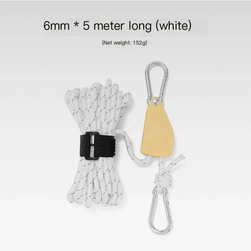 BowLift | Portable Adjustable Fix Tent High Strength Quick Release Pulley Camping Rope