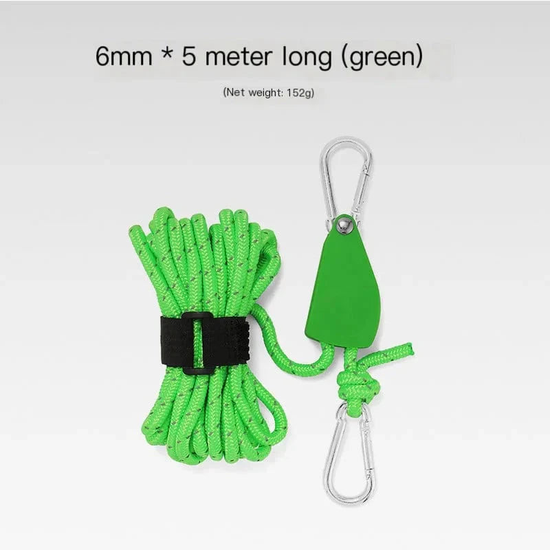BowLift | Portable Adjustable Fix Tent High Strength Quick Release Pulley Camping Rope