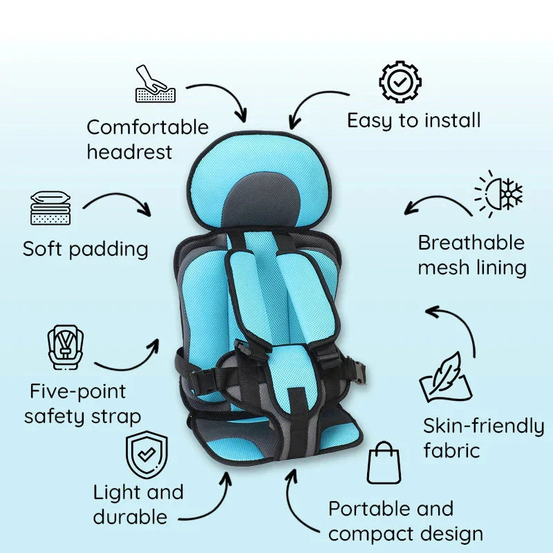 BowLift | Travel Car Seat Portable Toddler Booster Safety Compact Harness Foldable