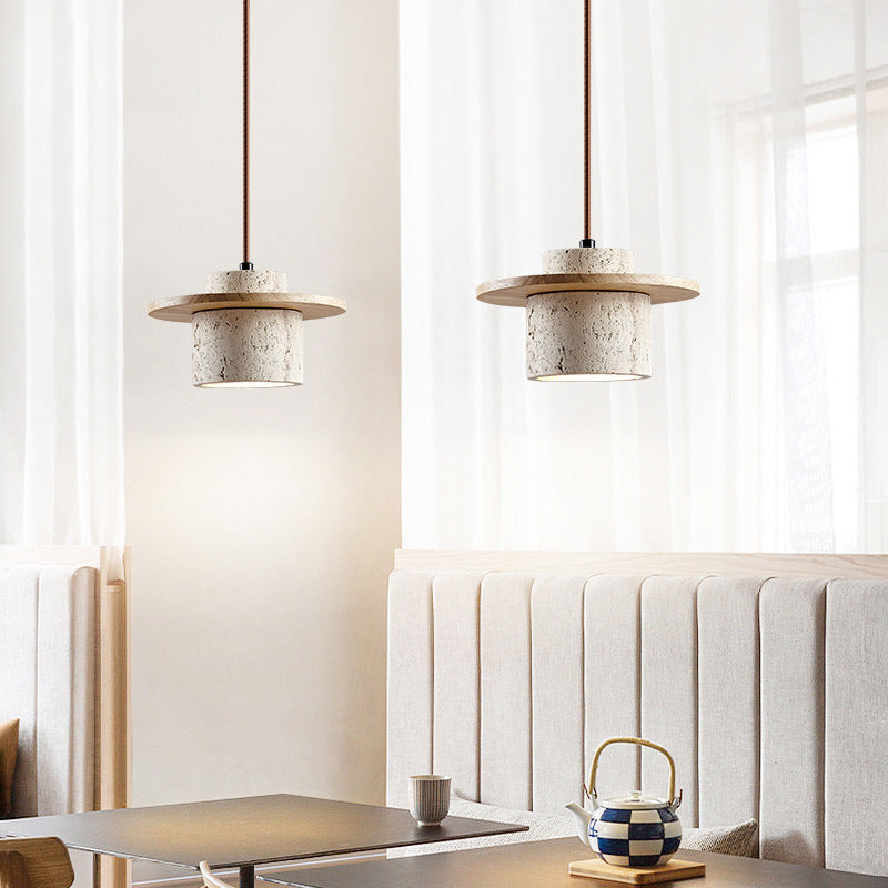 BowLift | Hanging Lamp made of Travertine with Natural Elegance