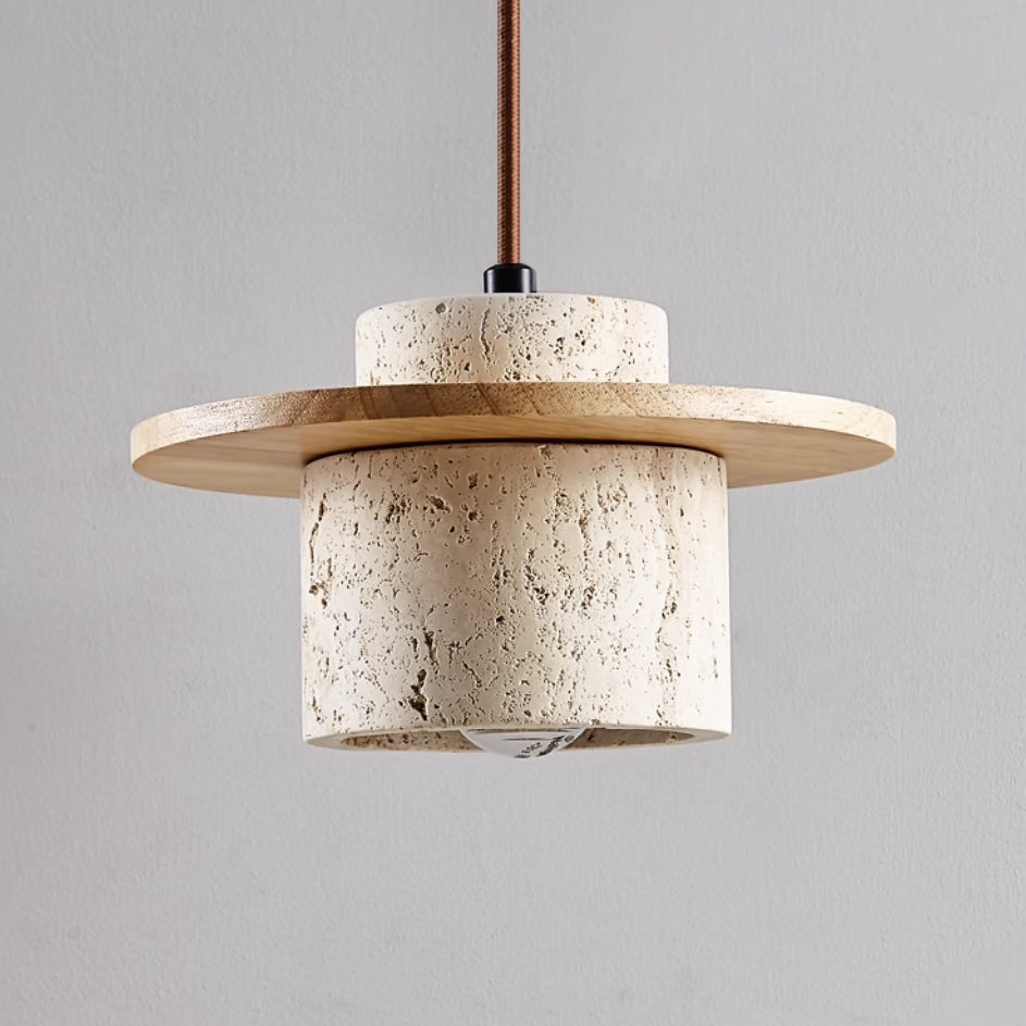 BowLift | Hanging Lamp made of Travertine with Natural Elegance