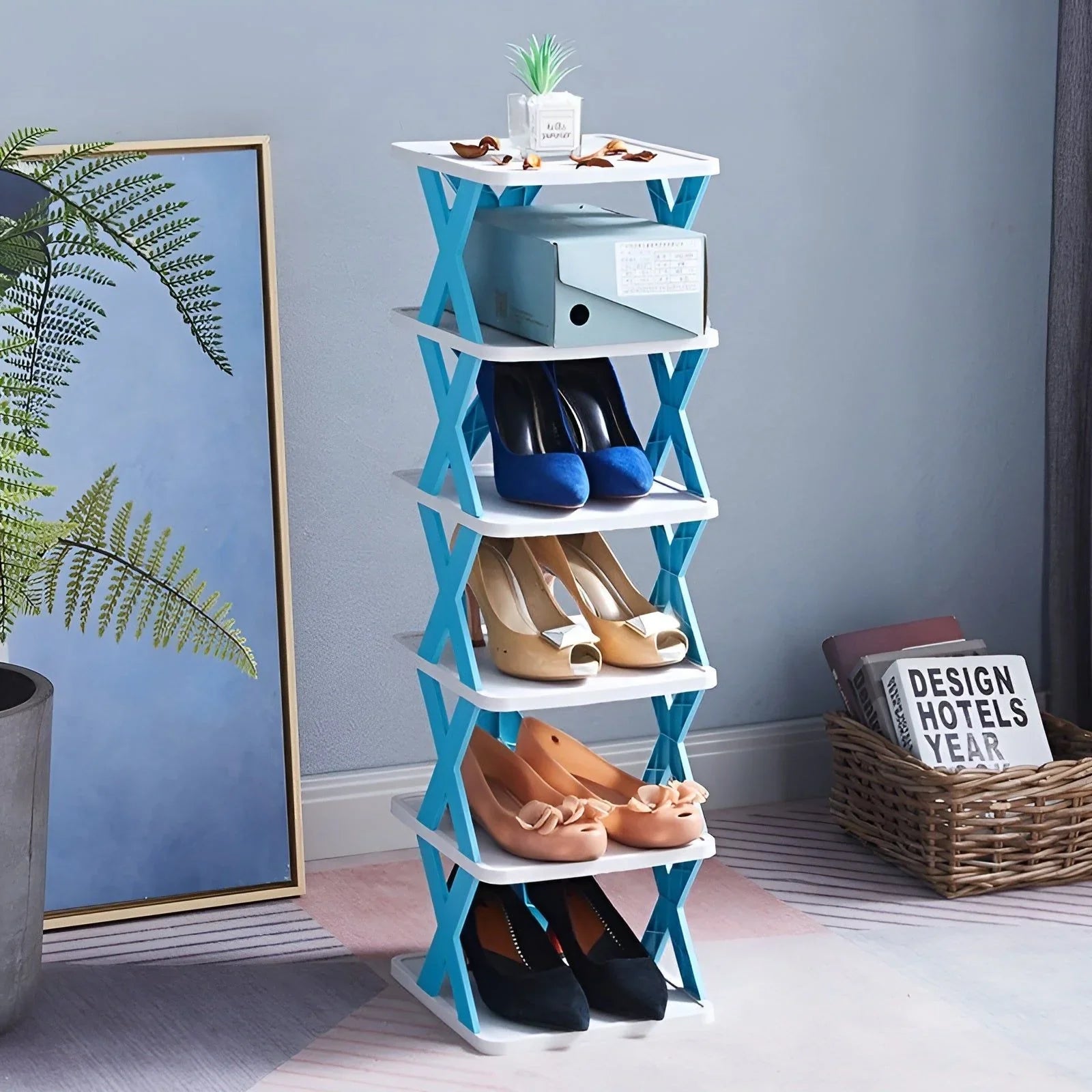 BowLift | Multifunctional and Foldable Shoe Rack for Space-Saving Storage
