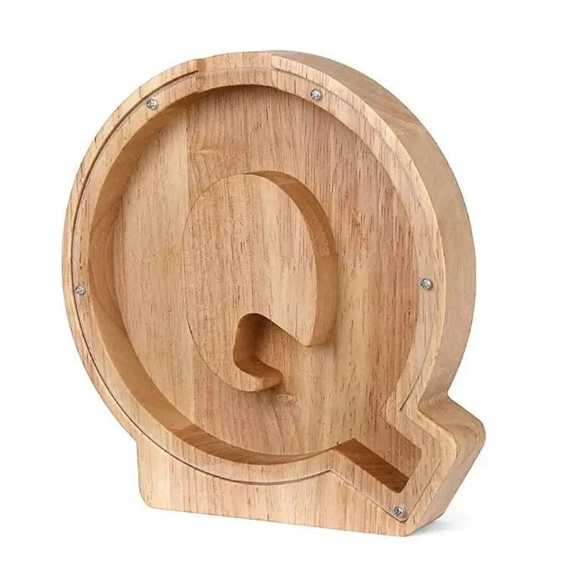 BowLift | Wooden Alphabet Letters 'Initial' Piggy Bank