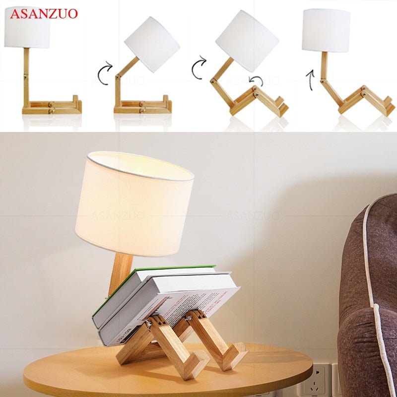 BowLift | Wood Boy Shape LED Desk Lamp Desk Ornament