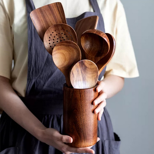 BowLift | Ecochef – Set of Teak Kitchen Utensils