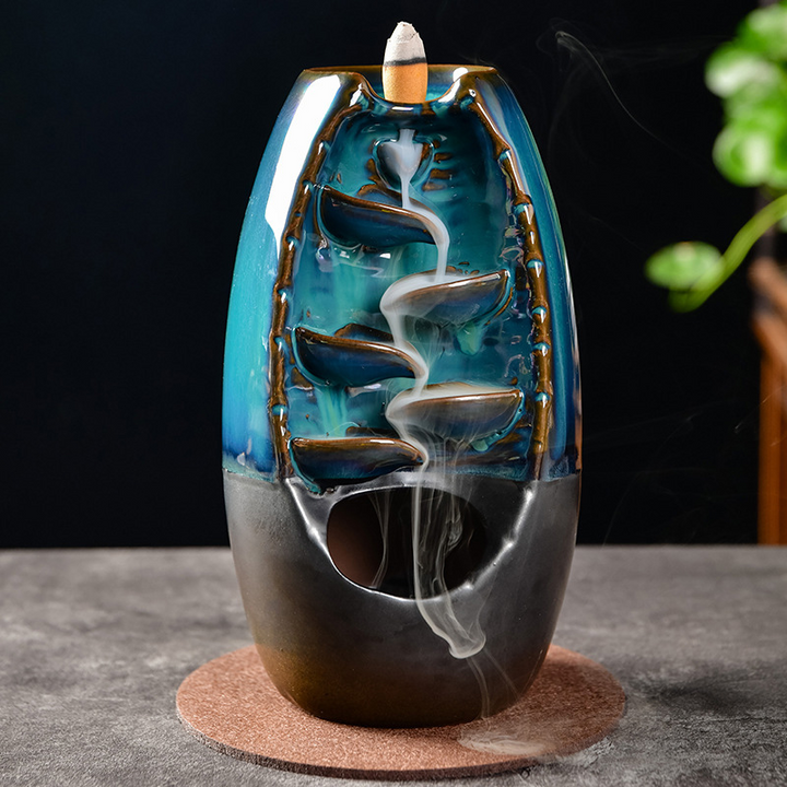 Mountain Incense Holder + FREE 7 Authentic Cones of Natural Fragrances Bowlift