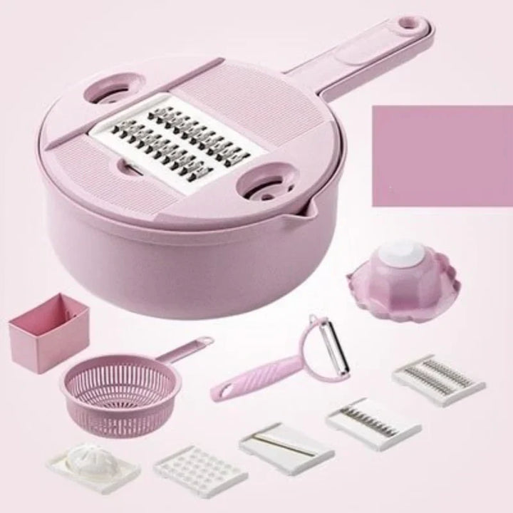 BowLift | Multifunctional Vegetable Grater with Sieve – 3-in-1 Kitchen Grater for Vegetables & Fruits | Practical Kitchen Helper with Collection Tray