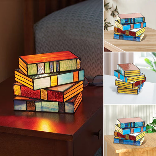 BowLift | Stained Glass Stack Books Lamp