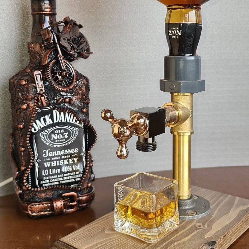 BowLift | Liquor Alcohol Whiskey Wood Dispenser