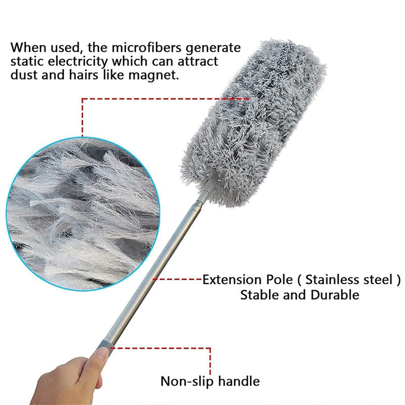 Stainless Steel Retractable Fiber Duster | Bowlift