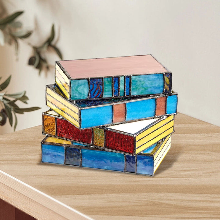 BowLift | Stained Glass Stack Books Lamp