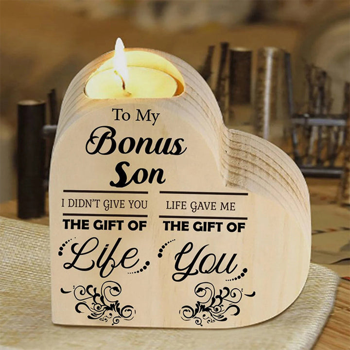 Wood heart candle holder | Bowlift