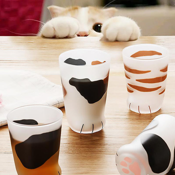Cute Cat Paw Glass Cup | Bowlift