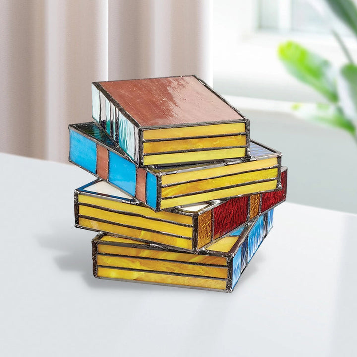 BowLift | Stained Glass Stack Books Lamp