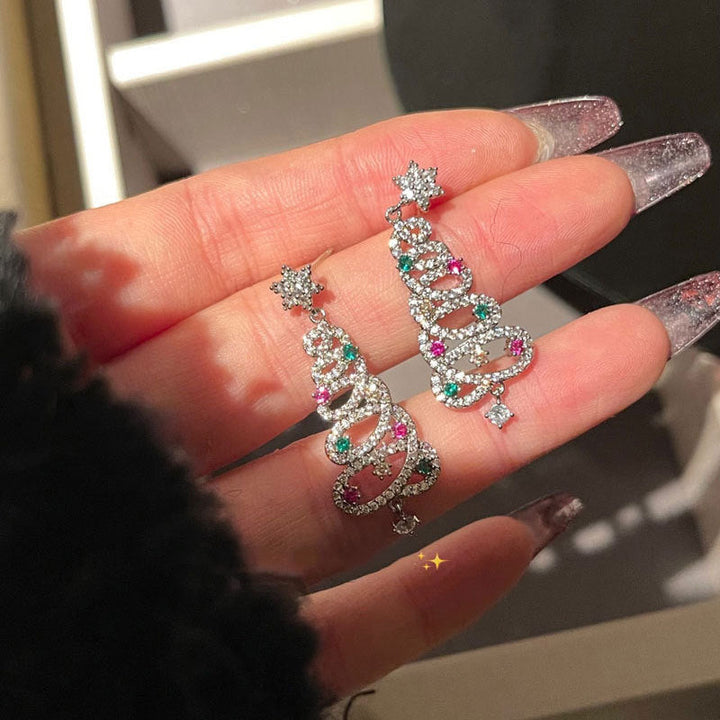 BowLift | Shiny Christmas tree earrings
