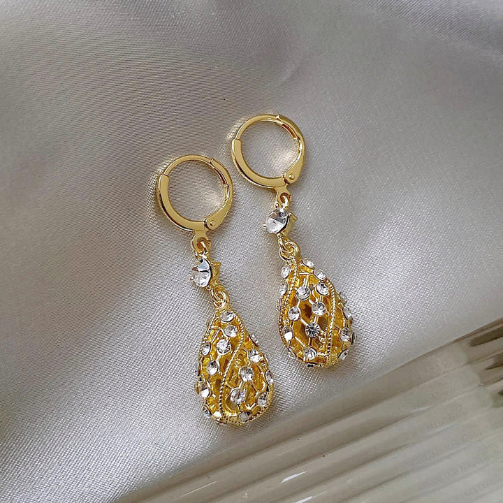 Fashionable Diamond Water Drop Earrings Bowlift