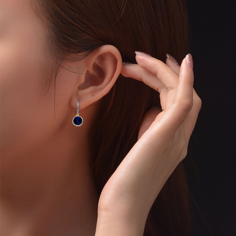 BowLift | Blue Crystal Earrings, 1 Pair