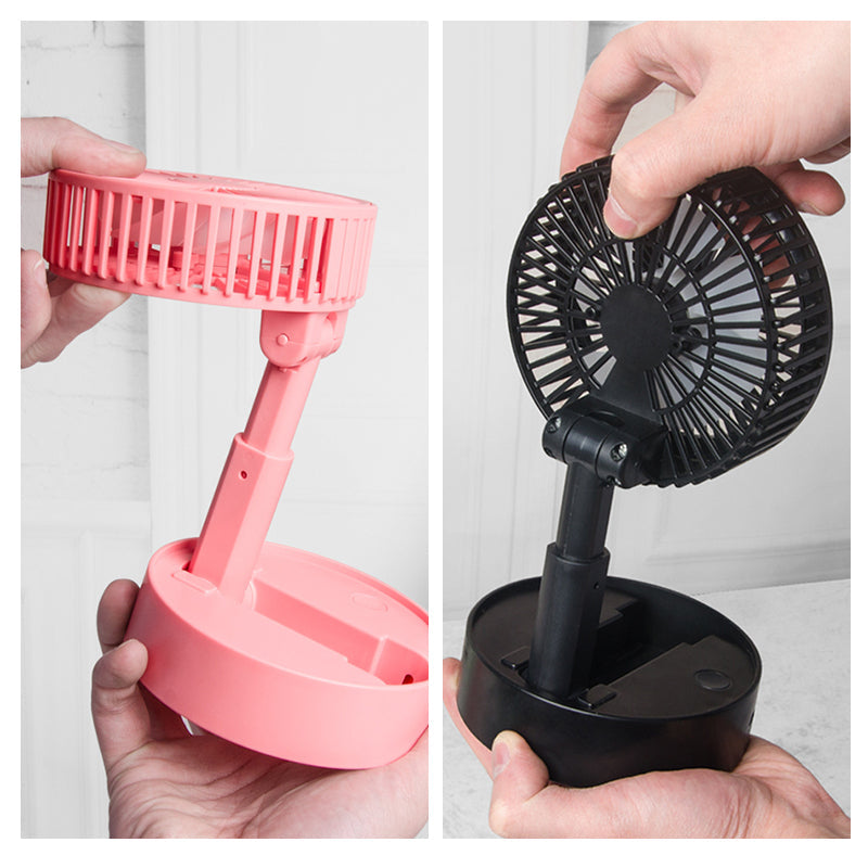 Mini fan with foldable telescopic phone holder | Bowlift