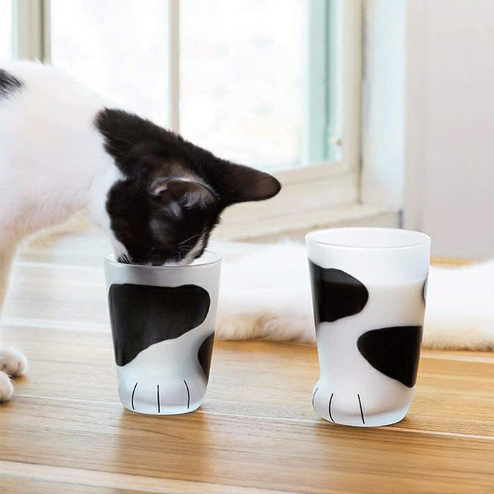 Cute Cat Paw Glass Cup | Bowlift